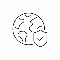 global security check icon vector sign