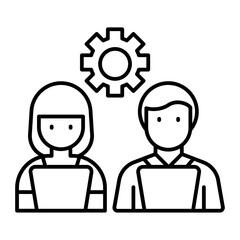 co worker outline icon