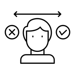 direction outline icon