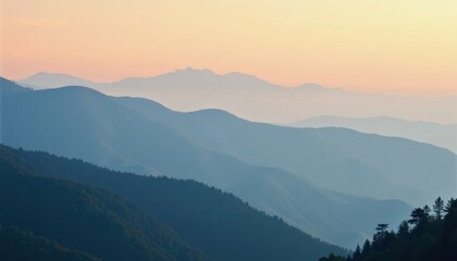 Fototapeta premium Breathtaking Sunrise Over Majestic Mountain Ran with Colorful Sky and Trees