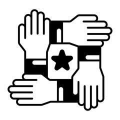 Obraz premium teamwork black icon