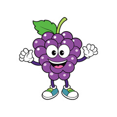 illustration of grapes with leaves