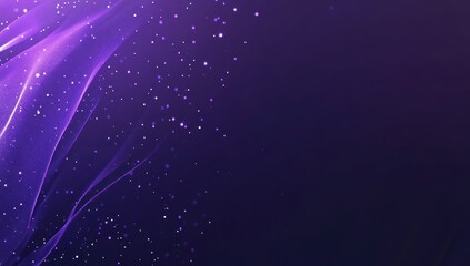Obraz premium Purple Abstract Waves Glowing Particles Dark Background Design