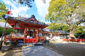Fototapeta premium 冬の八幡奈多宮 大分県杵築市 HachimanNada Shrine in winter. Ooita Pref, Kitsuki City.