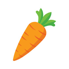 carrot with leaf vector illustration