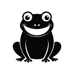 frog silhouette vector illustration