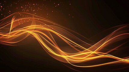 A captivating orange line - curve fluid background that showcases an interesting blend of flowing lines and curves
