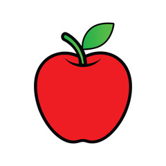 red apple illustration