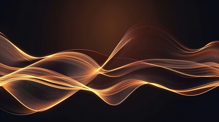 A captivating orange line - curve fluid background that showcases an interesting blend of flowing lines and curves