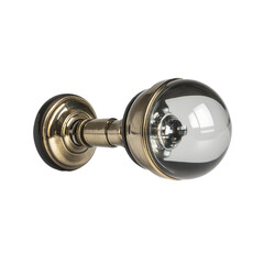 Brass Glass Curtain Rod Finial, Studio Shot, White Background, Interior Design
