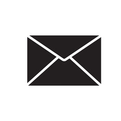 black envelope icon design template