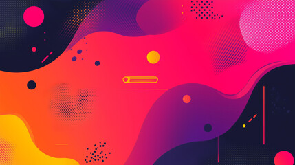  Vector background with colorful shapes and fluid lines, flat design with gradients, purple to orange gradient, vector illustration, shapes, dots, geometry, modern style, with geometric elements