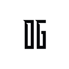 OG monogram logo design letter text name symbol monochrome logotype alphabet character simple logo