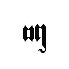 OG monogram logo design letter text name symbol monochrome logotype alphabet character simple logo