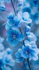 blue flowers in the garden