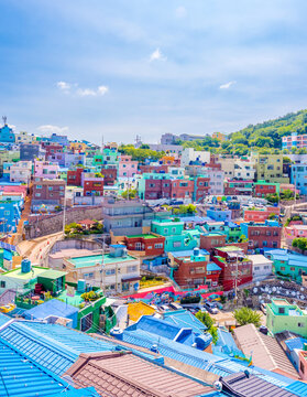 panorama, The most beautiful Viewpoint Gamcheon Culture Village Busan(pusan), South Korea