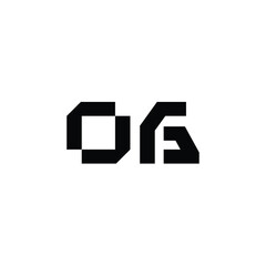 OG monogram logo design letter text name symbol monochrome logotype alphabet character simple logo