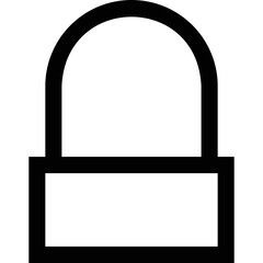 Simple vector icon padlock
