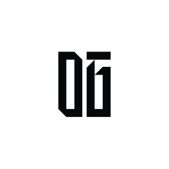 Obraz premium OG monogram logo design letter text name symbol monochrome logotype alphabet character simple logo