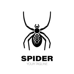 Spider Logo. Spider Logo Design. Spider Logo Brand. Spider Logo Vector Design Isolated on White Background