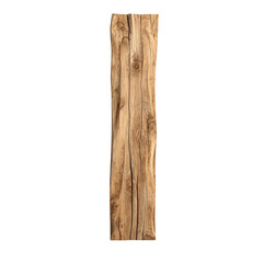 Fototapeta premium Natural wood log vertical display studio png image minimalist transparent background