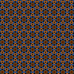 Bright multicolor ornamental geometric mosaic background Decorative grid Kaleidoscopic floral pattern