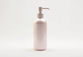 Elegant Pink Lotion Bottle Showcasing Contemporary Design and Simplicity. Generative AI