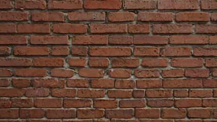 Fototapeta premium Brick Wall Texture: A classic brick wall texture, the sturdy, aged blocks in rustic red offer a timeless background for your visual storytelling. The rugged surface tells a story of endurance.