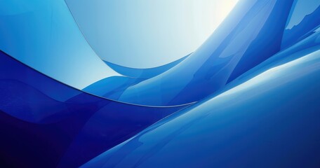 Abstract blue curves creating a smooth, flowing design.
