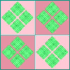 set of knitted fabric with plaid