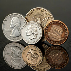 Coins are small, flat, and typically round currency pieces made of metal