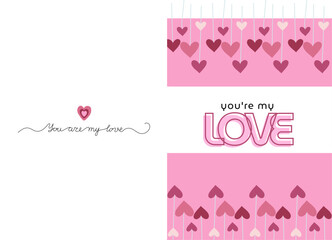 Valentine's day concept poster, cards. Romantic event celebration greeting cards. Cute love banners or greeting cards. Happy valentine design vector.