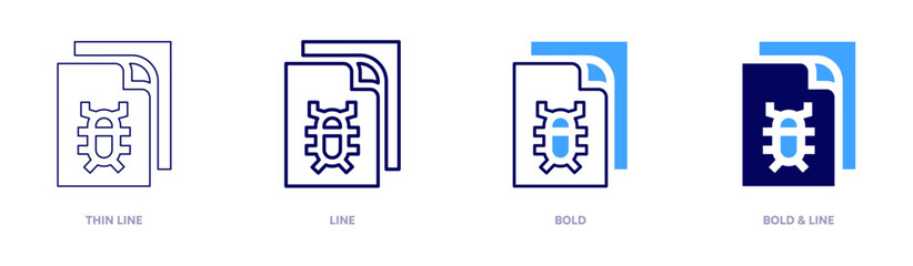 File manager icon in 4 different styles. Thin Line, Line, Bold, and Bold Line. Duotone style. Editable stroke