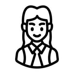 female worker avatar outline