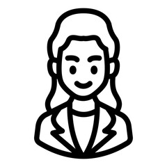 female singer avatar outline