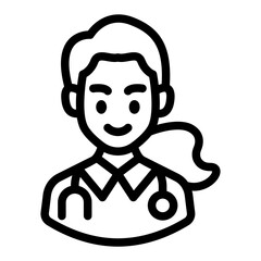 female doctor avatar outline