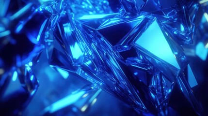 Abstract Blue Crystal Fractal: A Deep Dive into Geometric Beauty