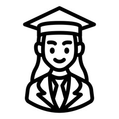female student avatar outline