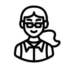 female teacher avatar outline
