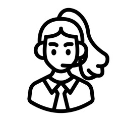 female costumer service avatar outline