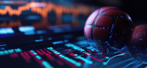 Sports betting data analytics.  Screen shows graphs & numbers