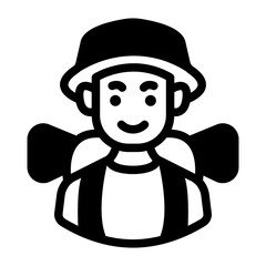 male traveler avatar solid