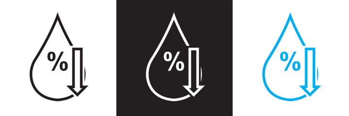 Humidity icon vector design. isolated on white and black background. vector illustration. EPS10