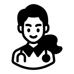 female doctor avatar solid