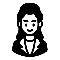 female singer avatar solid