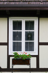 Fragment of a historic German building, Poznan, Greater Poland.