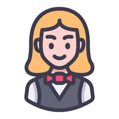 female waiter avatar filled