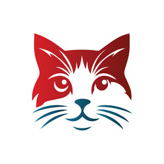 Obraz premium Minimalistic Abstract Cat Logo Design Vector Illustration