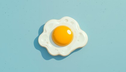 Sunny Side Up Egg 3d Render Perfect for Breakfast Menu