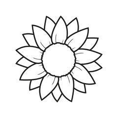 Sunflower icon in flat style. Flora vector illustration on isolated background. Sunflower sign business concept.